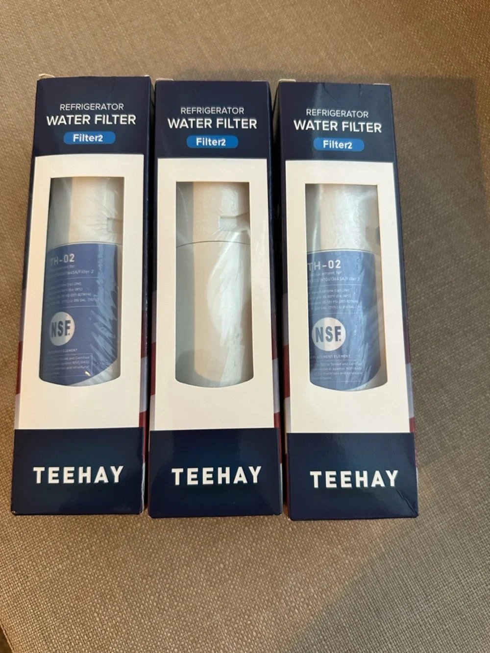 Teehay TH-02 Water Filter W10413645A/EDR2RXD1 Filter 2 pack of‎ 3